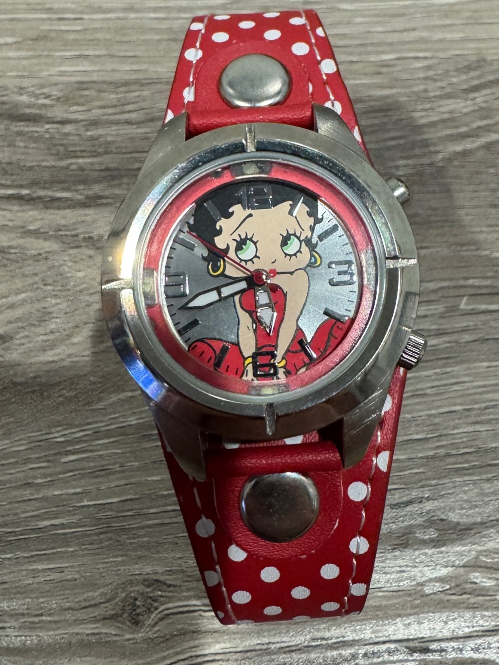 Betty Boop Red Polka Dot Watch - Good Condition